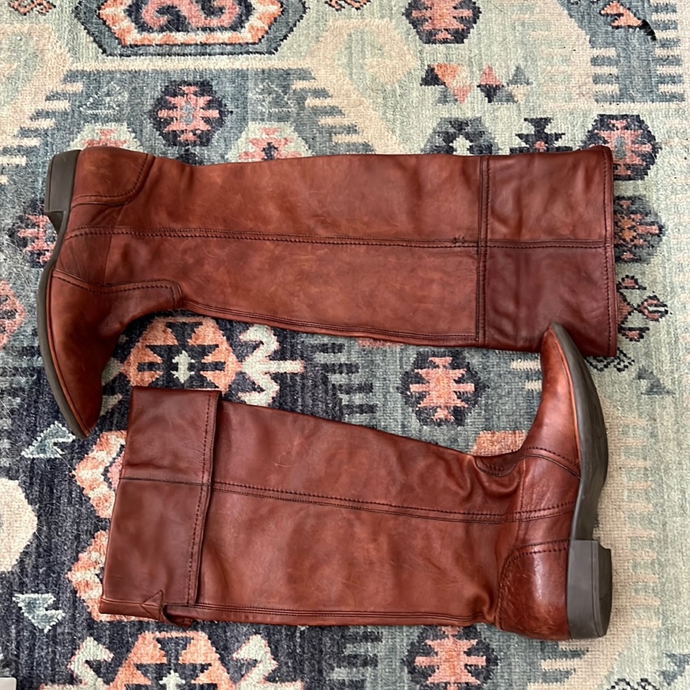 Nicole over the knee or fold down leather boot